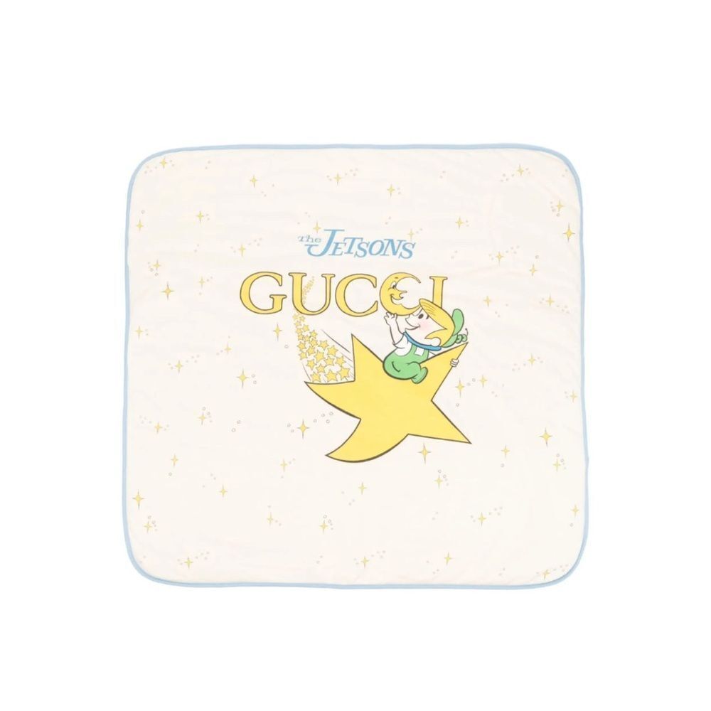 New in box Gucci Jestons collection baby blanket blue  80x80cm